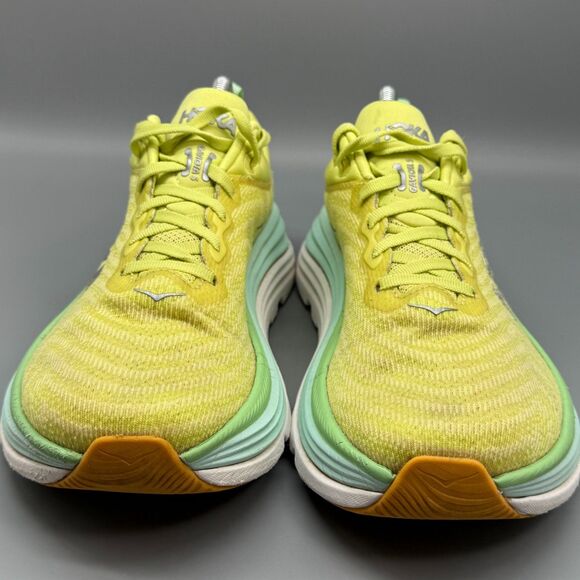 Hoka One One Gaviota 5 Womens 9 Yellow Athletic Running Sneakers Lace-Up Low Top - Picture 3 of 10